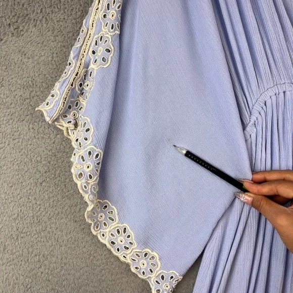 FillybooI Believe in Unicorns Long Maxi Dress Eyelet Bohemian Boho XS